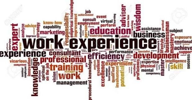 Work experience with HOB Mechanical Services Word cloud depicting 'Work Experience' and associated words surrounding